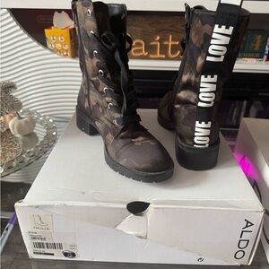 Aldo Women's Love Camo Combat Boots